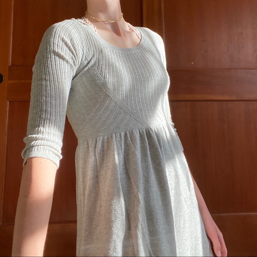 Soft Gray Sweater Dress
